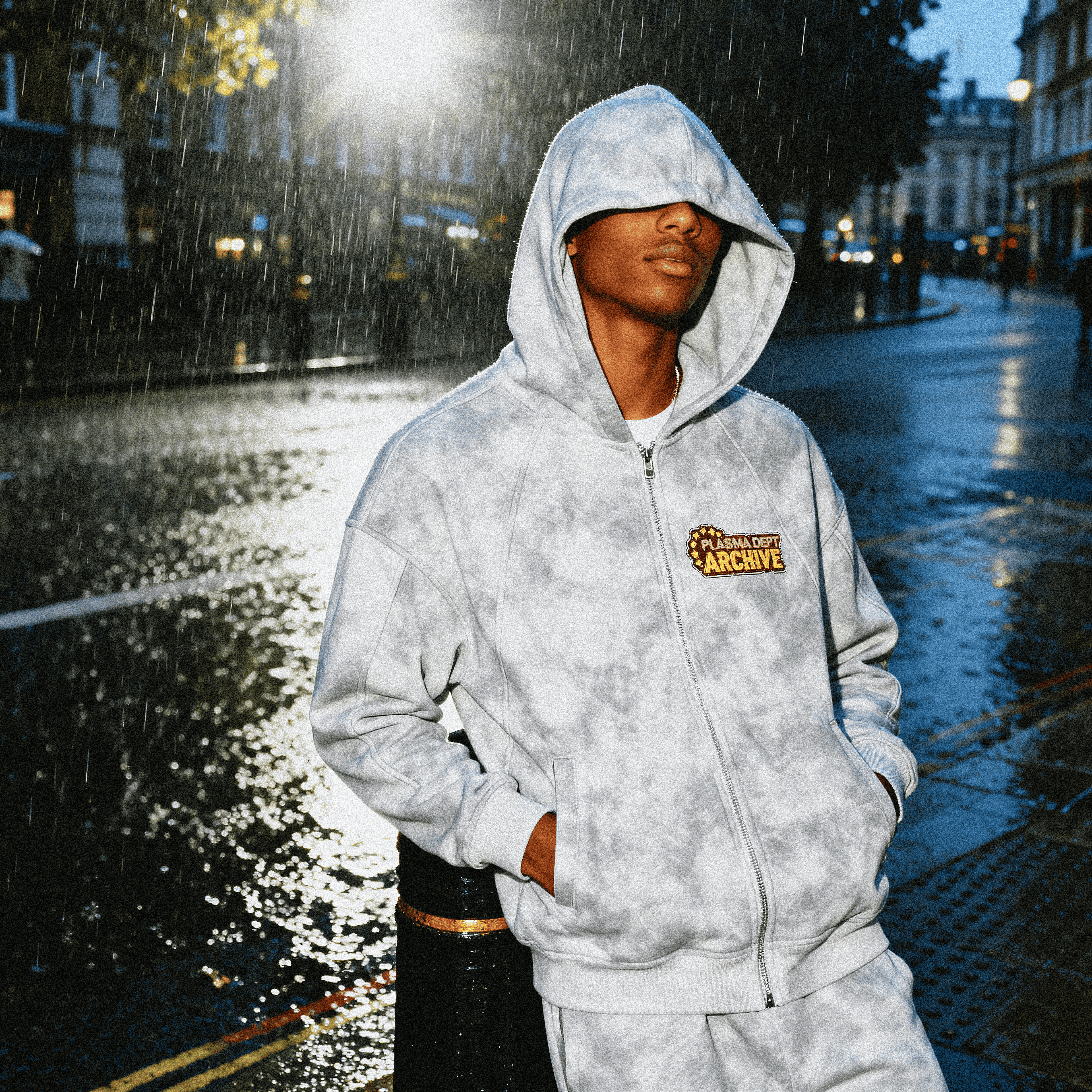 FROSTED CAMO - GREY HOODIE